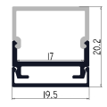 customized modern 12V led strip light diffuser cover